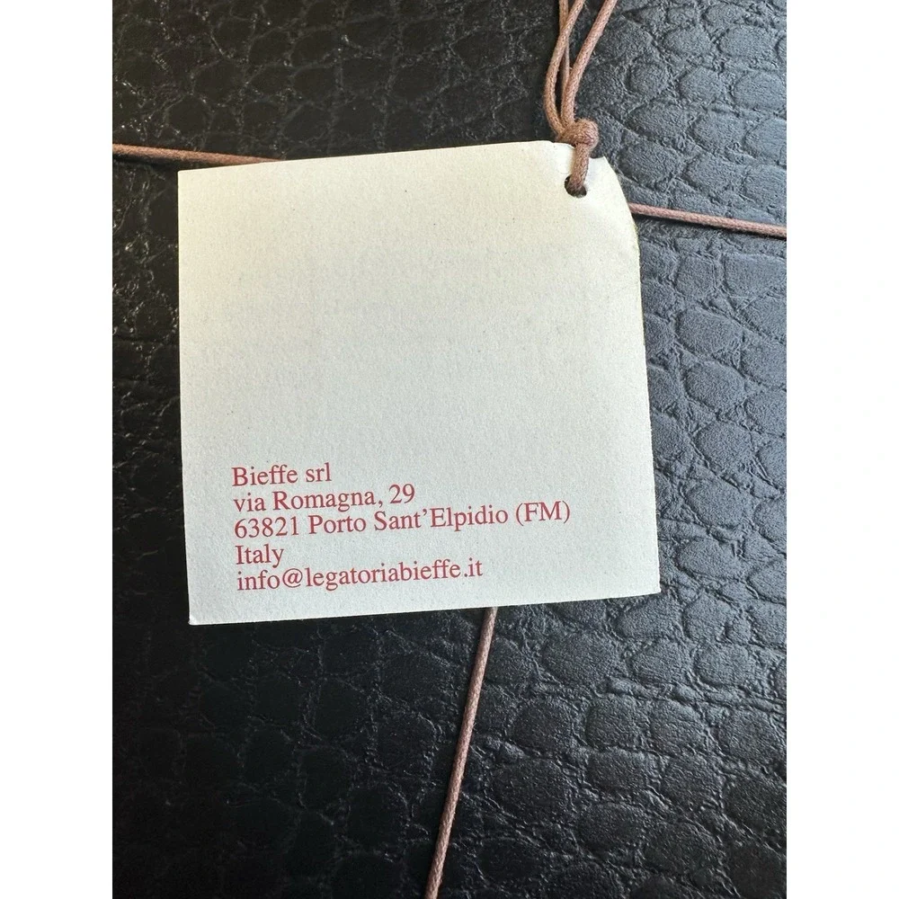 NWT BIEFFE 3 Pack Journal Writing Notebooks.Black.Handmade in Italy. 5.5